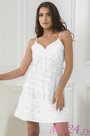 Сорочка женская из хлопка Mia-Mella "Karolina" 6040 белый