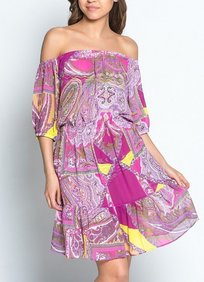 17184 Платье пляжное "Catalonia"  malina