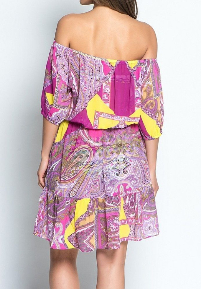 17184 Платье пляжное "Catalonia"  malina