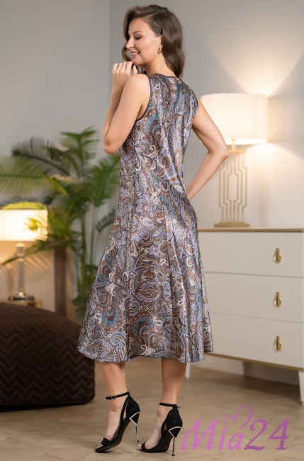 Сорочка шелковая на широких бретелях "Gina" Mia-Amore 3817