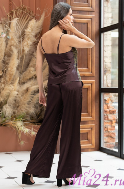 Комплект-тройка домашний женский из шелка Mia-Amore "Electra" 4016 Комплект-тройка домашний женский из шелка Mia-Amore "Electra" 4016