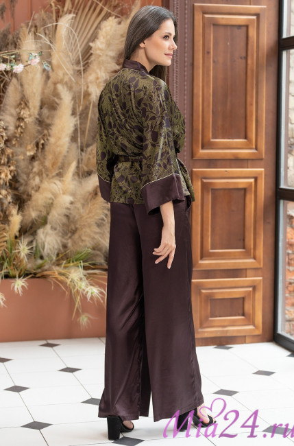 Комплект-тройка домашний женский из шелка Mia-Amore "Electra" 4016 Комплект-тройка домашний женский из шелка Mia-Amore "Electra" 4016