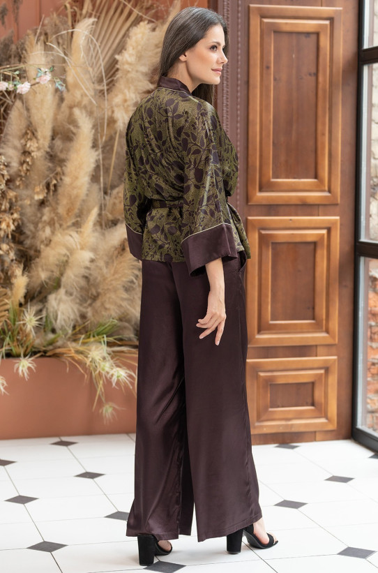 Комплект-тройка домашний женский из шелка Mia-Amore "Electra" 4016