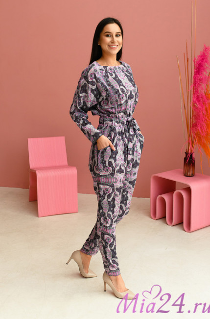 Комбинезон домашний женский из вискозы Mia-Mia "Alba"16516 Комбинезон домашний женский из вискозы Mia-Mia "Alba"16516