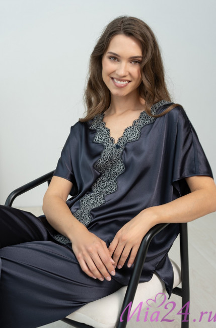 Комплект домашний женский шелковый блуза+брюки Mia-Amore "Emmanuelle" 4346 Комплект домашний женский шелковый блуза+брюки Mia-Amore "Emmanuelle" 4346