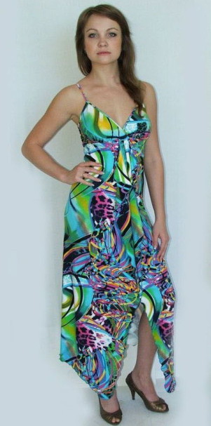 Платье летнее женское Серебряная ладья 1039 зеленый