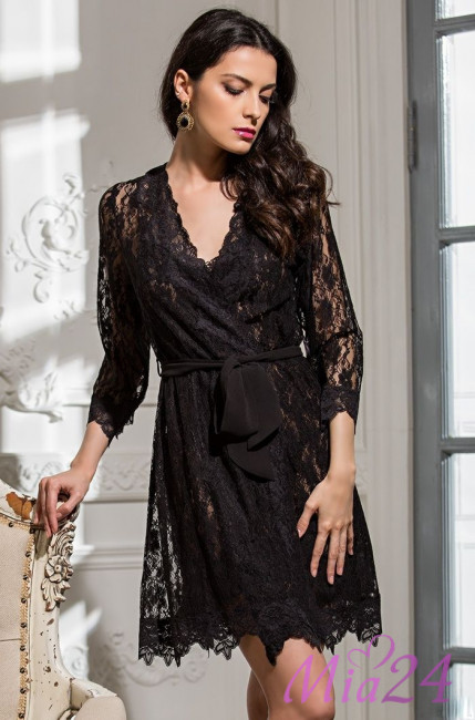 Халат кружевной Mia-Amore "Jasmin" 9803 черный