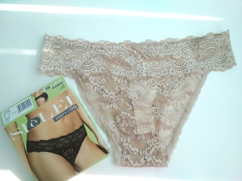 Кружевные трусики-слип Sielei "Vanity" 1775 бежевый