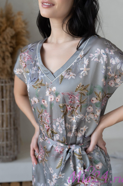 Туника женская из шелка с вискозой Mia-Amore "Amely" 5047 серый Туника женская из шелка с вискозой Mia-Amore "Amely" 5047 серый