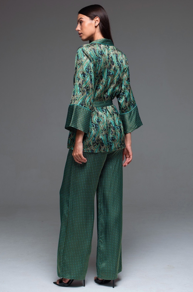 Комплект домашний шелковый с брюками Mia-Amore "Amina" 4106