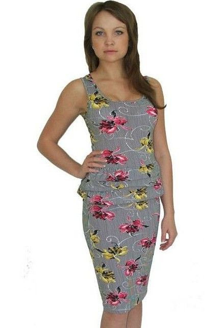 Платье женское трикотажное Серебряная ладья 1029