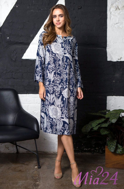 Туника домашняя женская Mia-Mia "Ariana" 16335 синий Туника домашняя женская Mia-Mia "Ariana" 16335 синий