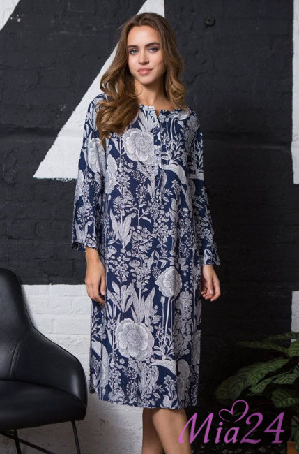 Туника домашняя женская Mia-Mia "Ariana" 16335 синий Туника домашняя женская Mia-Mia "Ariana" 16335 синий