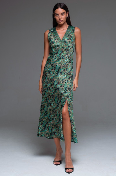 Сорочка женская длинная шелковая  Mia-Amore "Amina" 4108