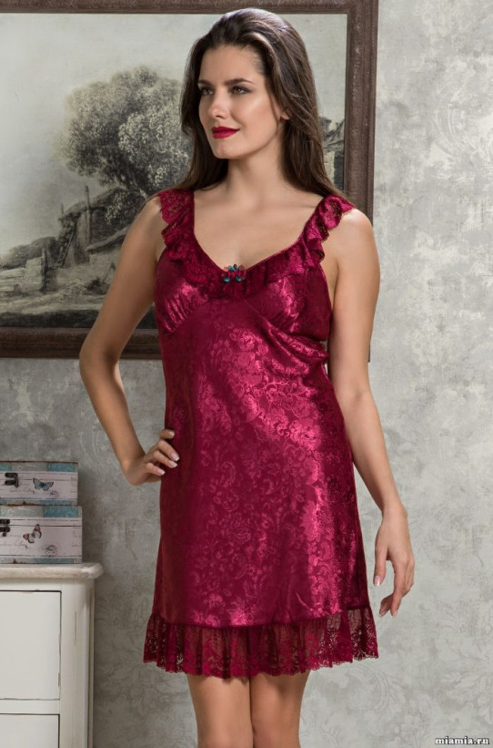 Сорочка женская Mia-Amore "Angelina Deluxe" 9531 бордовый