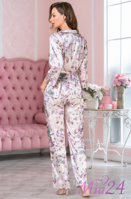 Пижамный комплект-тройка домашний шелковый Mia-Amore "Miracle" 3519 Пижамный комплект-тройка домашний шелковый Mia-Amore "Miracle" 3519