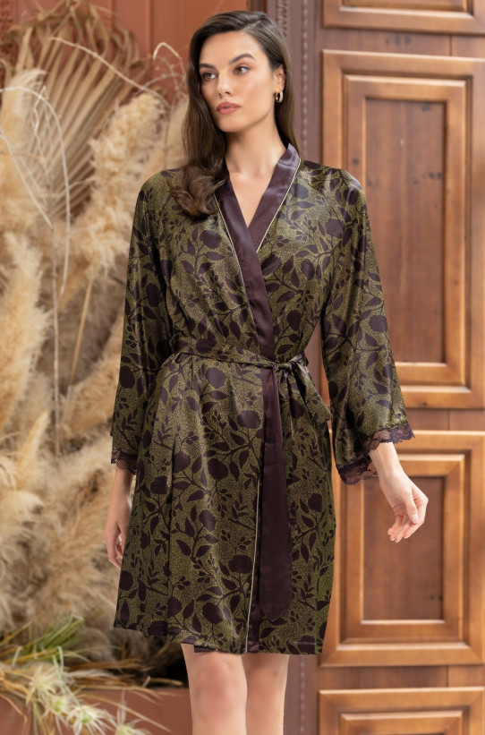 Халат женский шелковый Mia-Amore "Electra" 4013