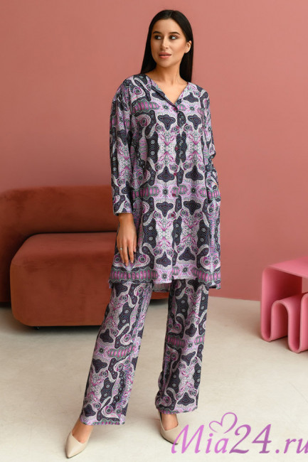 Комплект домашний женский с брюками Mia-Mia "Alba"16519