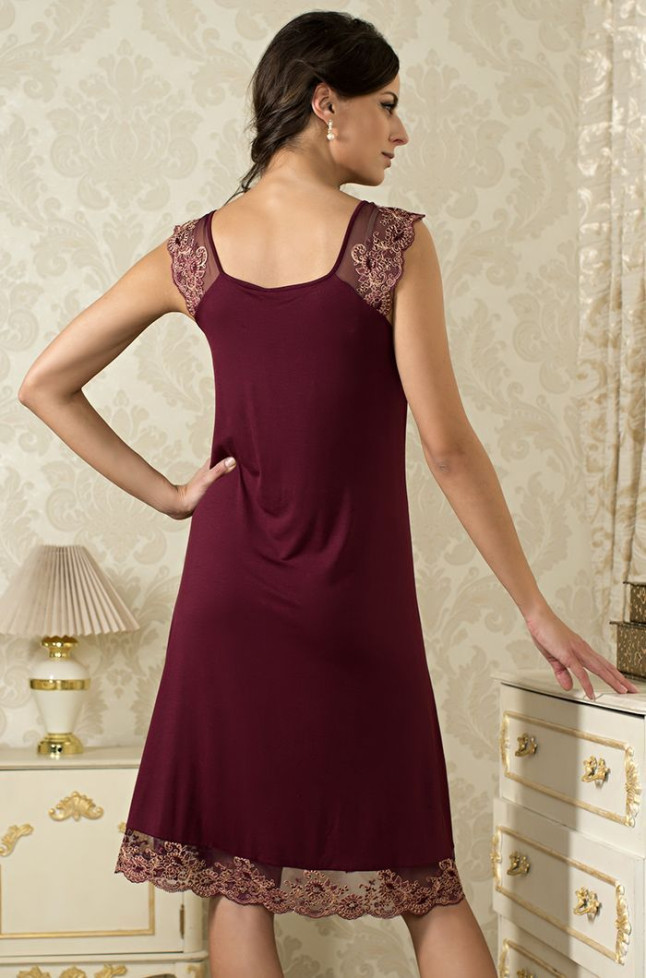 Сорочка женская из модала Mia-Amore Nuar 6244 бордо