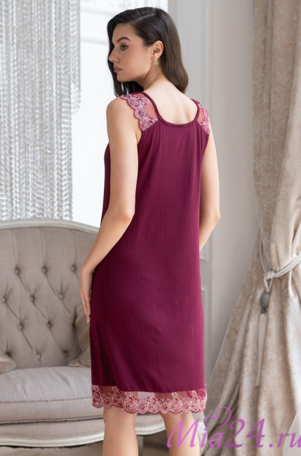 Сорочка женская из модала Mia-Amore Nuar 6244 бордо