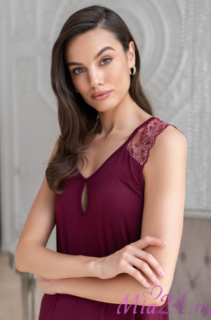 Сорочка женская из модала Mia-Amore Nuar 6244 бордо