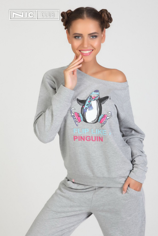 1501 Костюм трикотажный Pinguin серый