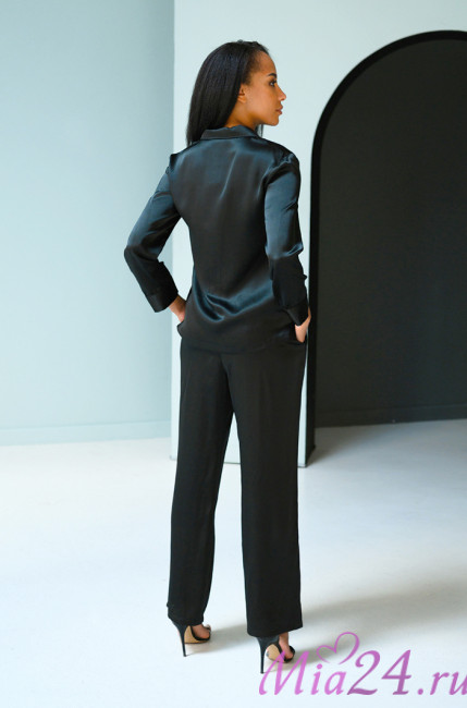 Комплект домашний женский шелковый с брюками Mia-Mia "Vanda"15186 