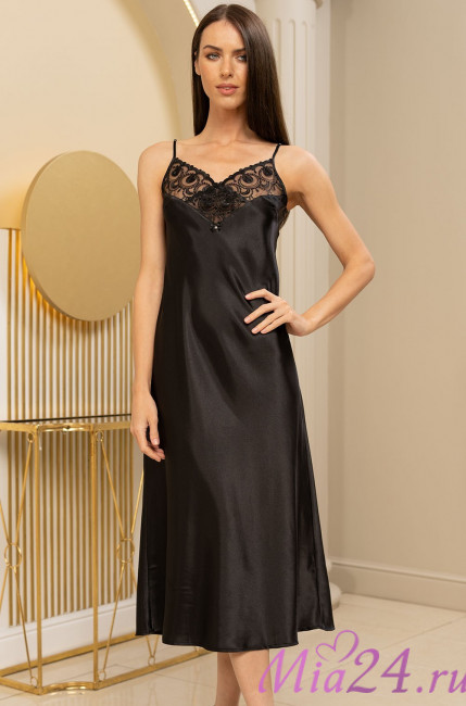 Сорочка женская шелковая длинная Mia-Amore "Bagira" 4437