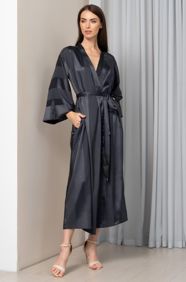 Халат длинный женский Mia-Amore "Ilona"(Илона) 7549 графит