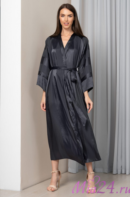 Халат длинный женский Mia-Amore "Ilona" 7549 графит