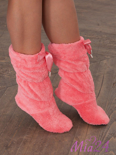 6 Сапожки домашние "Cleo" коралловый