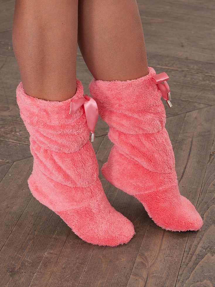 6 Сапожки домашние "Cleo" коралловый