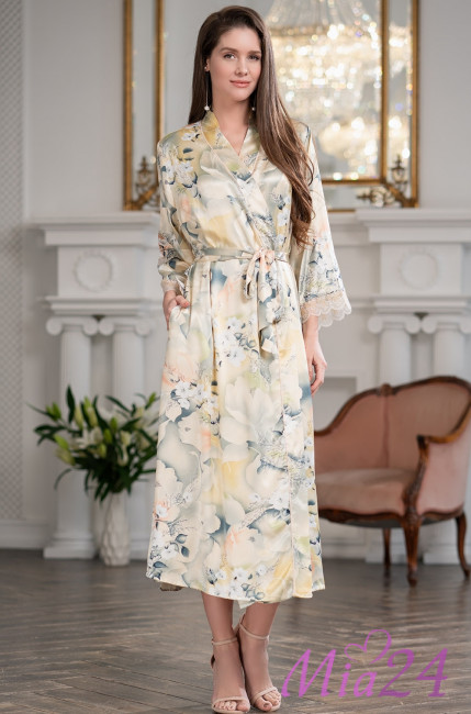 Халат длинный шелковый Mia-Amore "Lucianna" 3539 Халат длинный шелковый Mia-Amore "Lucianna" 3539