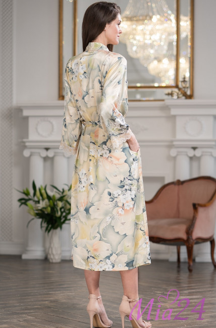 Халат длинный шелковый Mia-Amore "Lucianna" 3539 Халат длинный шелковый Mia-Amore "Lucianna" 3539