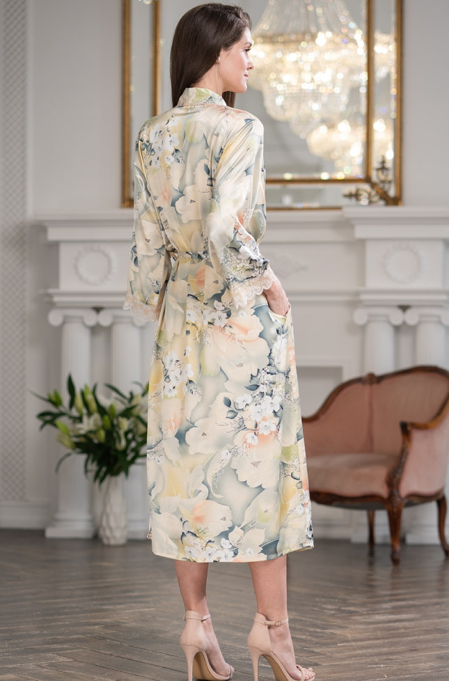 Халат длинный шелковый Mia-Amore "Lucianna" 3539