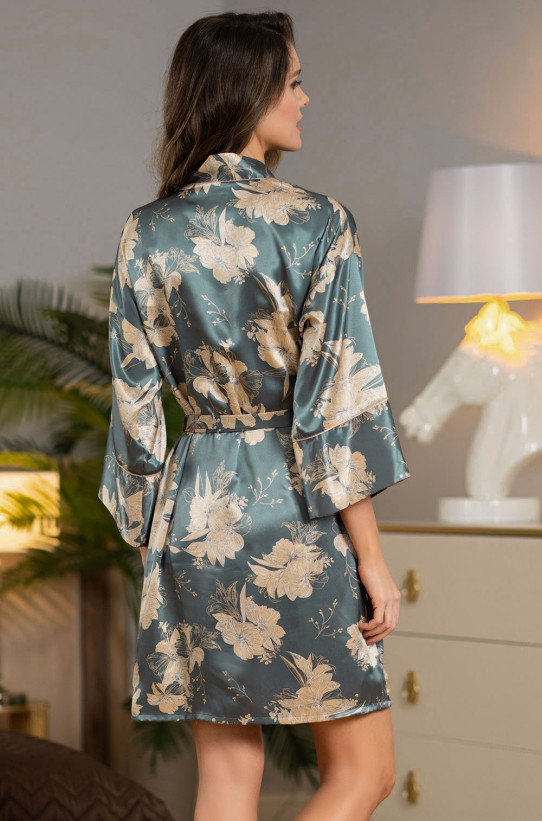 Халат шелковый короткий "Ornelia" Mia-Amore 3833