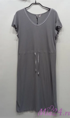 Платье женское домашнее из бамбука с вискозой "Reina" 198 серый