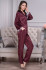Комплект домашний женский шелковый Mia-Amore "Laura" 3296 бордо