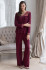 Комплект домашний женский с брюками Mia-Amore Nuar 6246 бордо