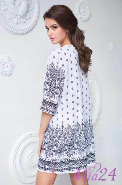 Туника женская домашняя Mia-Mia "Leona" 16214 белый Туника женская домашняя Mia-Mia "Leona" 16214 белый