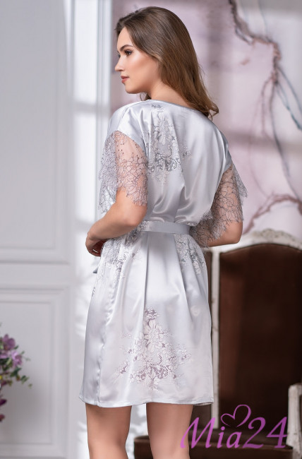 Туника шелковая с кружевом Mia Amore "Kelly" 3574 серый Туника шелковая с кружевом Mia Amore "Kelly" 3574 серый