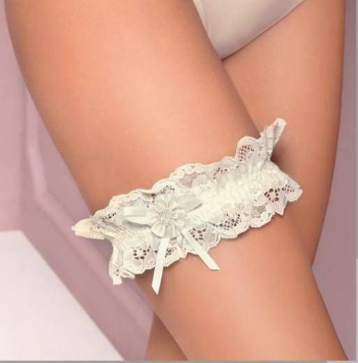 Кружевная подвязка на ногу Leilieve "Frou Frou" 587 шампань