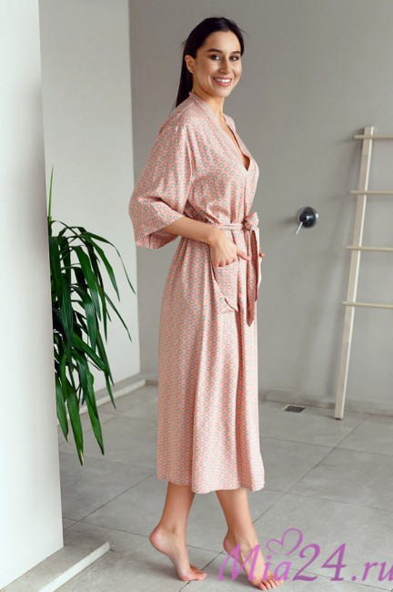 Халат длинный женский из вискозы Mia-Mia "Aleksa" 16529