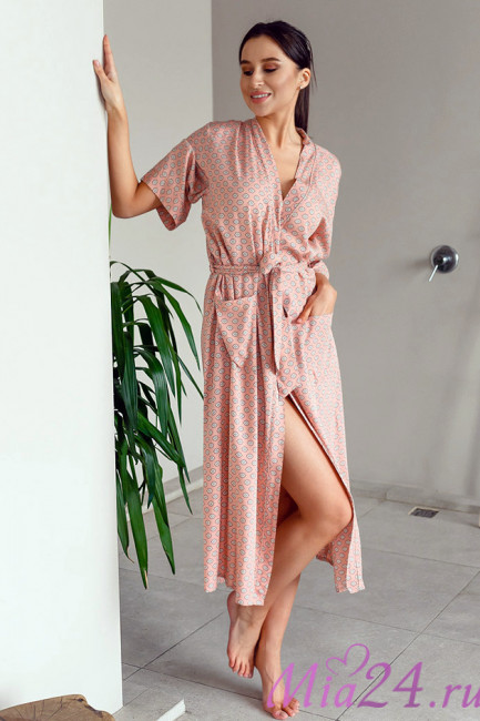 Халат длинный женский из вискозы Mia-Mia "Aleksa" 16529