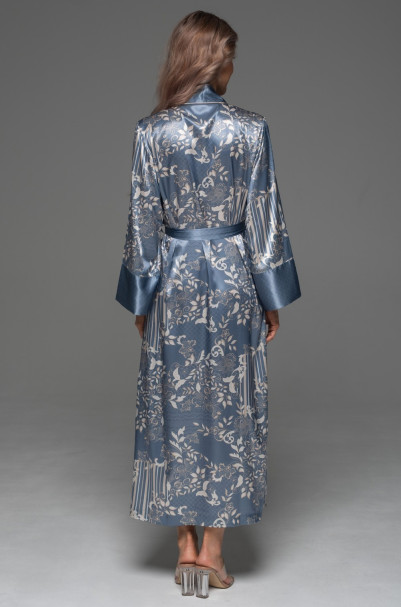 Халат длинный запашной женский Jane 4659 'Mia-Amore' - шелковый 