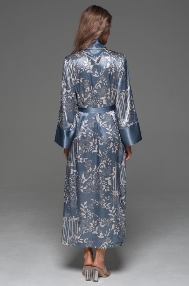 Халат длинный запашной женский Jane 4659 'Mia-Amore' - шелковый 