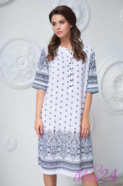 Туника женская длинная Mia-Mia "Leona" 16215 белая Туника женская длинная Mia-Mia "Leona" 16215 белая