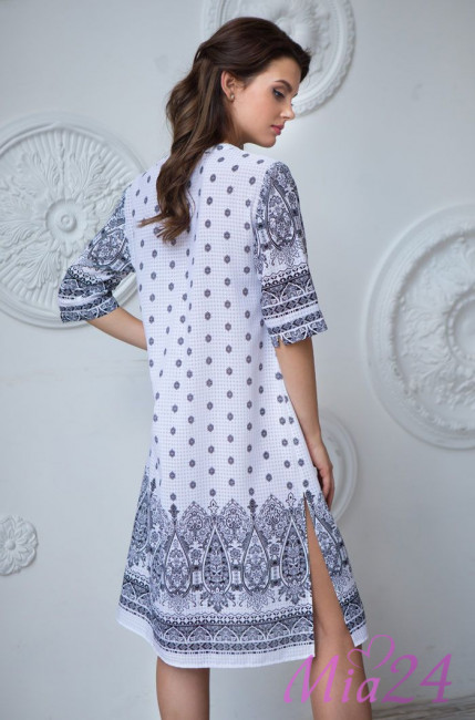 Туника женская длинная Mia-Mia "Leona" 16215 белая Туника женская длинная Mia-Mia "Leona" 16215 белая