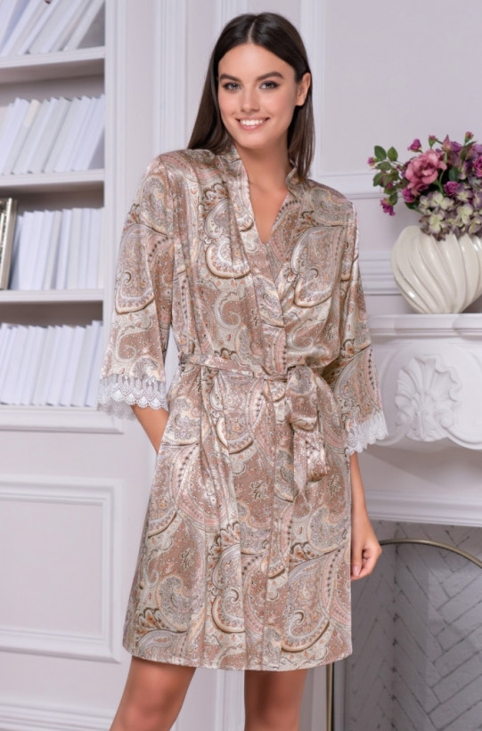 Халат женский шелковый Mia-Amore "Clementina" 3453 