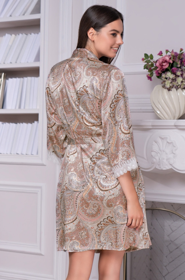 Халат женский шелковый Mia-Amore "Clementina" 3453 